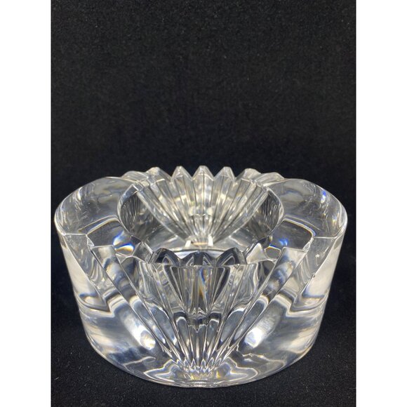 Vintage Mikasa Votive Candle Holder Lead Crystal Cut Clear Glass Heavy - Picture 2 of 12